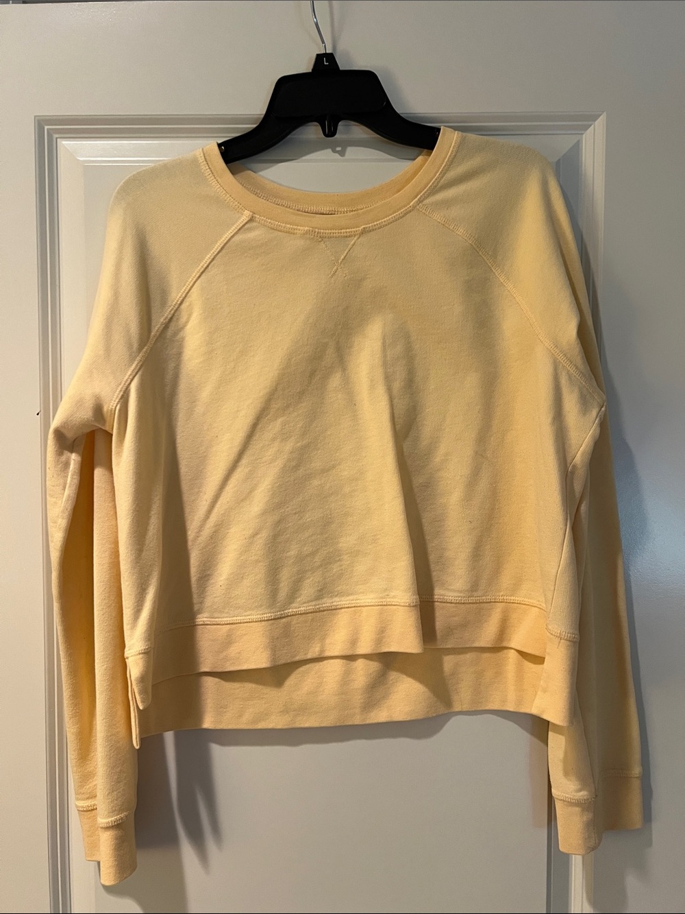 Sweaty Betty Pale Yellow Crewneck Sweatshirt